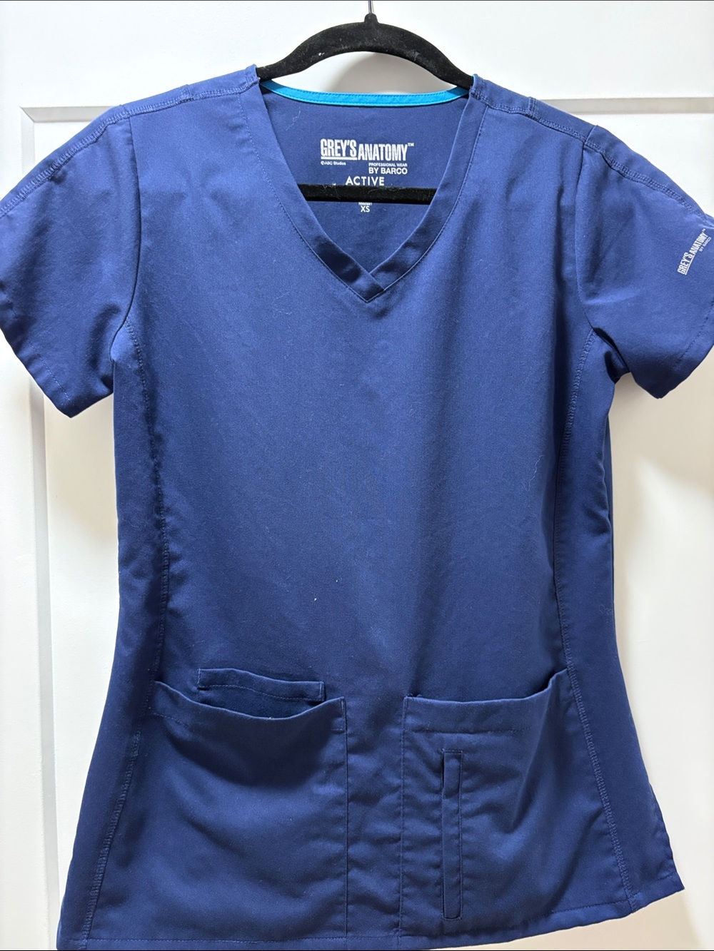 Grey's Anatomy Active Women's V-Neck Scrub Top - Blue